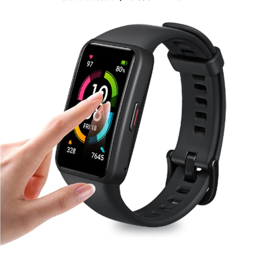 Screen Tpu Clear Protective Film For Huawei Honor Band 6 / For Huawei Band 6 Smartwatch Full Cover Hydrogel Protector HD Film