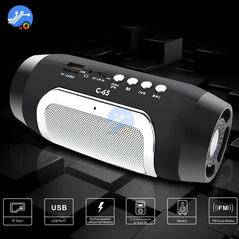 Bluetooth Портативный Динамик мини Беспроводной стерео Hi-Fi колонки сабвуфер аудио музыкальный плеер с динамиком Поддержка USB TF FM радио