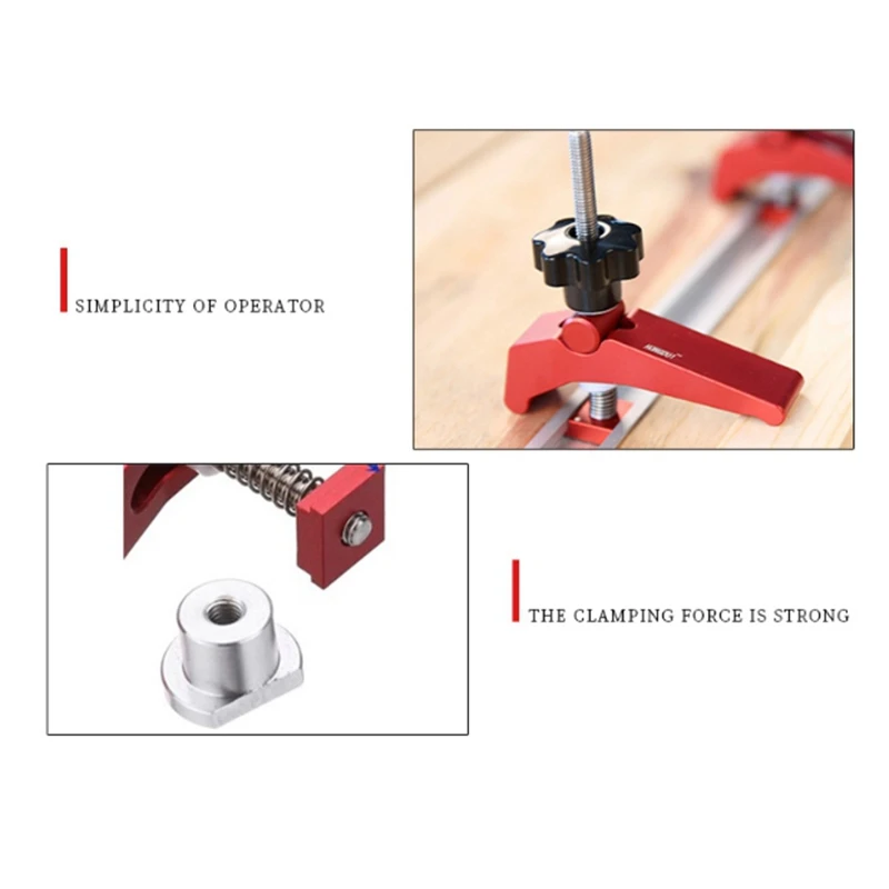 Быстродействующий зажим для работы по дереву из алюминиевого сплава Т образный
