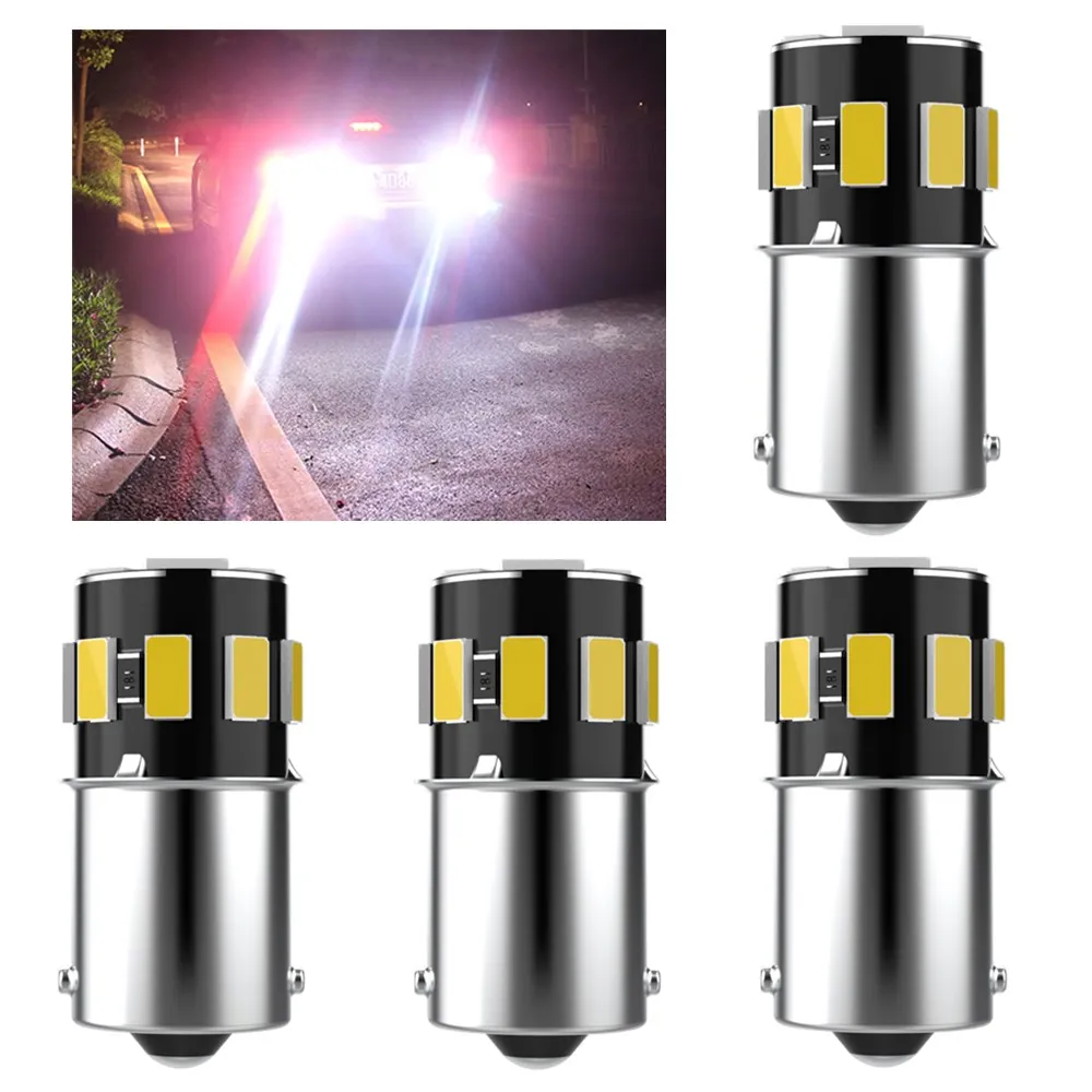 

4pcs 1156 P21W BA15S 7506 R10W High Quality 5630 LED Auto Brake Lamps Car Daytime Running Light Reverse Bulbs Turn Signals