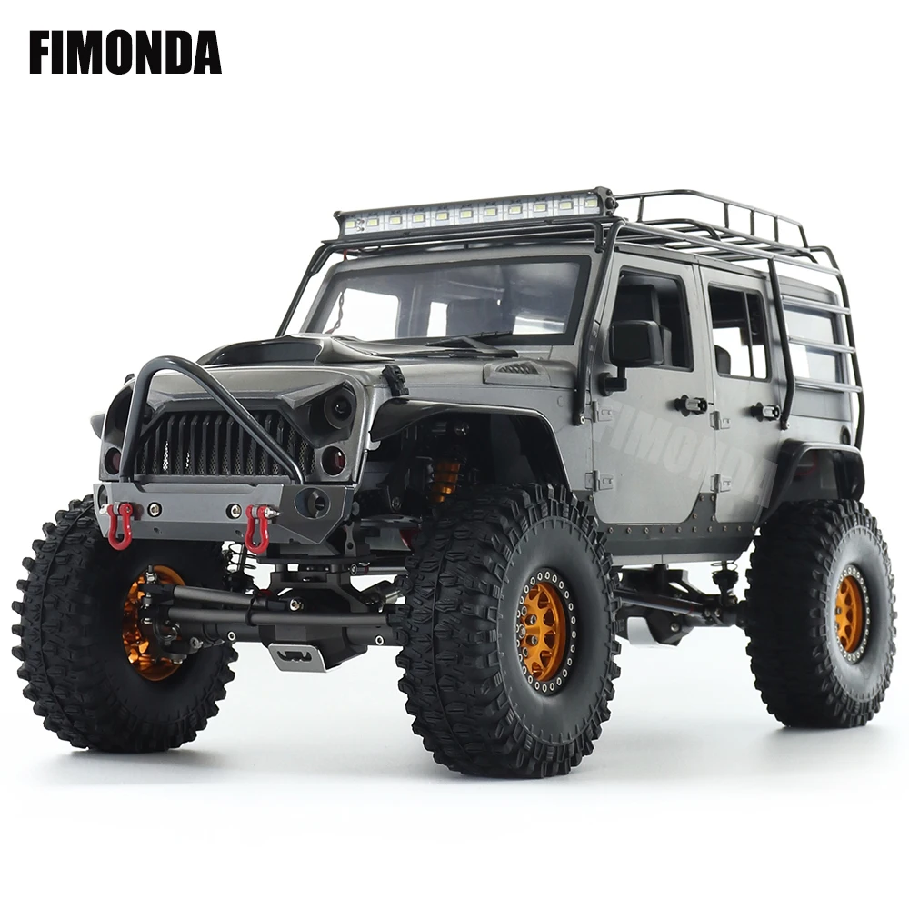 1/10 RC Crawler All Metal Frame Chassis Kit 312mm Wheelbase with 1.9 Beadlock Wheels Tires Bumper for SCX10 Rock Off Road Truck