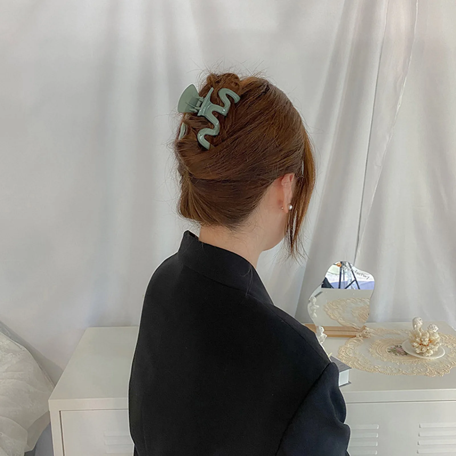 

1 PC Creative Plastic Hair Clips Multicolor Geometric Matte Hair Clips For Fashion Women Girl Party Jewelry Making Supplies