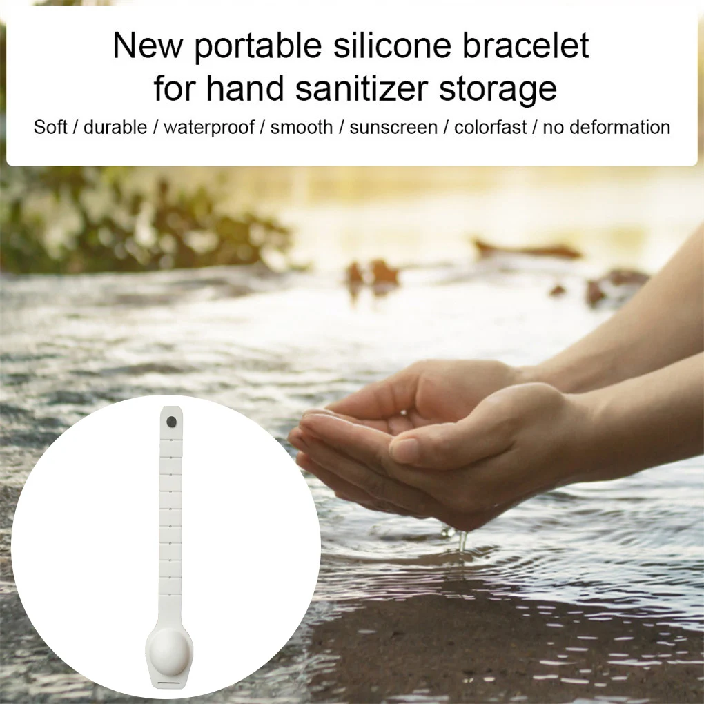 

Outdoor Reusable Wristbands Hand Sanitizer Dispensing Portable Bracelet Wristband Hand Dispenser 10ML Wrist Support