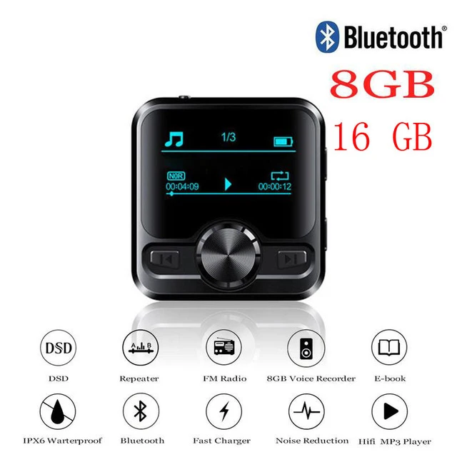Hifi Спортивный Bluetooth Mp3 диктофон MP3-плеер Dsd 8 Гб ручка аудио FM радио Поддержка