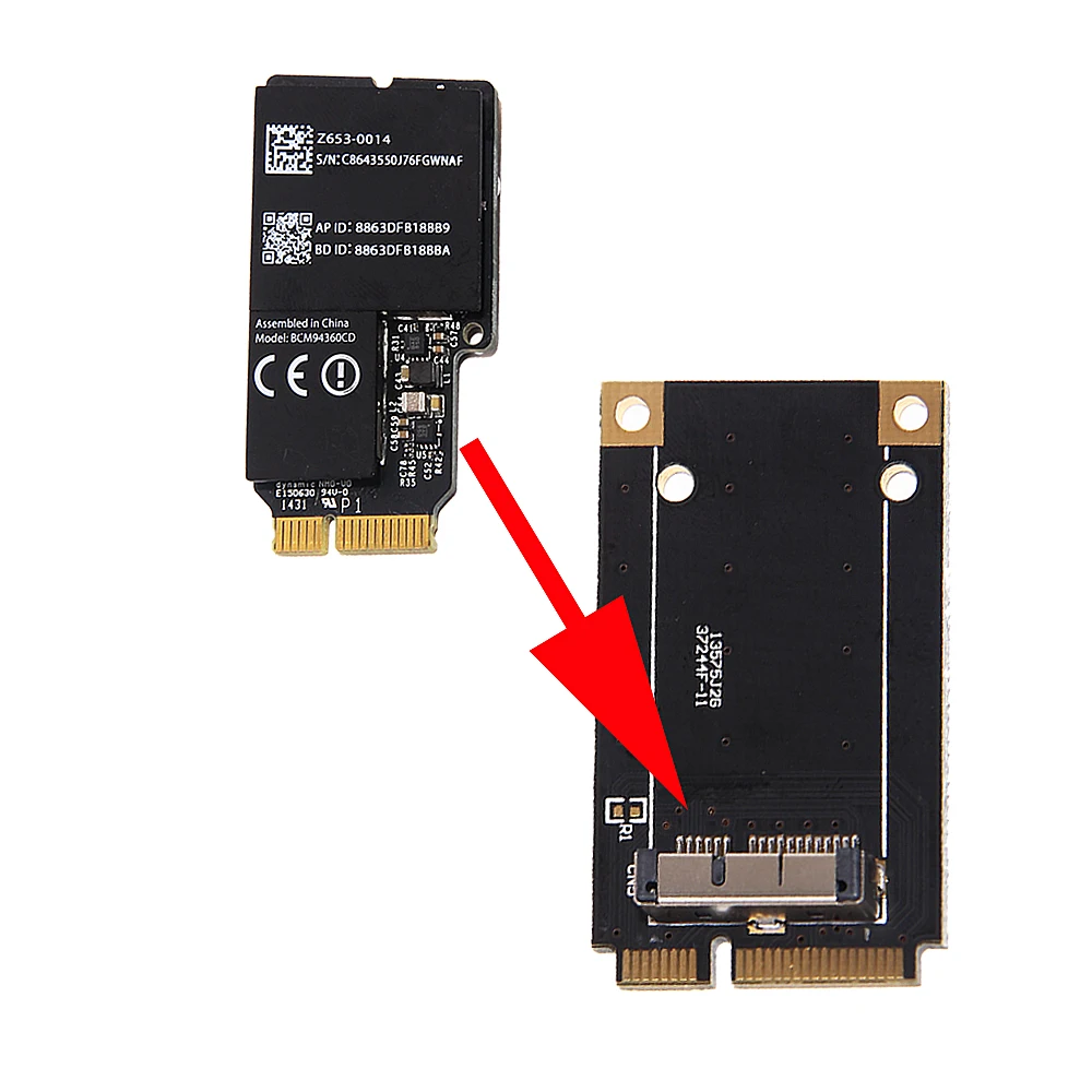 Беспроводной для Apple Broadcom Bcm94360cd WiFi карта 1750 Мбит/с+ Bluetooth 4,0 двухдиапазонный 802.11a/b/g/n/ac с адаптером для iMac 2013