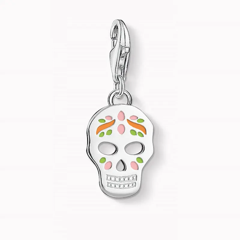 Мексиканский череп подвеска шармы для браслетов ожерелья Томас Стиль Скелет