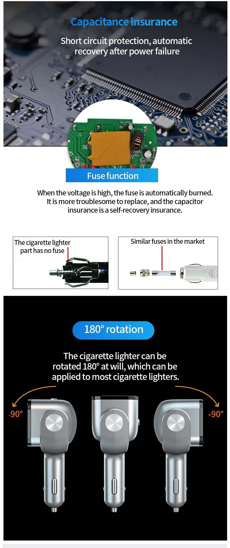 12V автомобиля зарядка от прикуривателя Авто USB розетка сплиттер двойной QC 3,0 Быстрый Зарядное устройство 12V Зажигалка для сигарет розетка Мощность адаптер Аксессуары