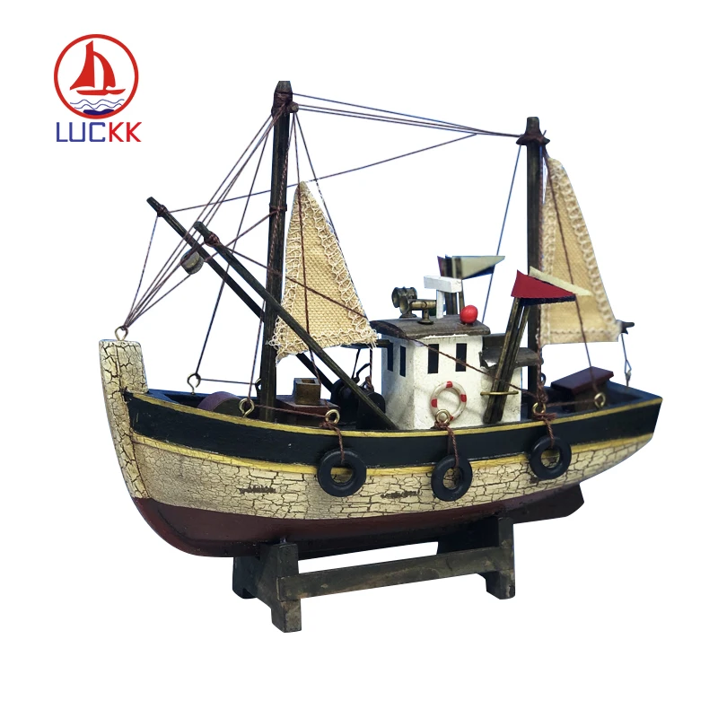 Классическая деревянная лодка LUCKK для рыбалки винтажная подарки домашнего