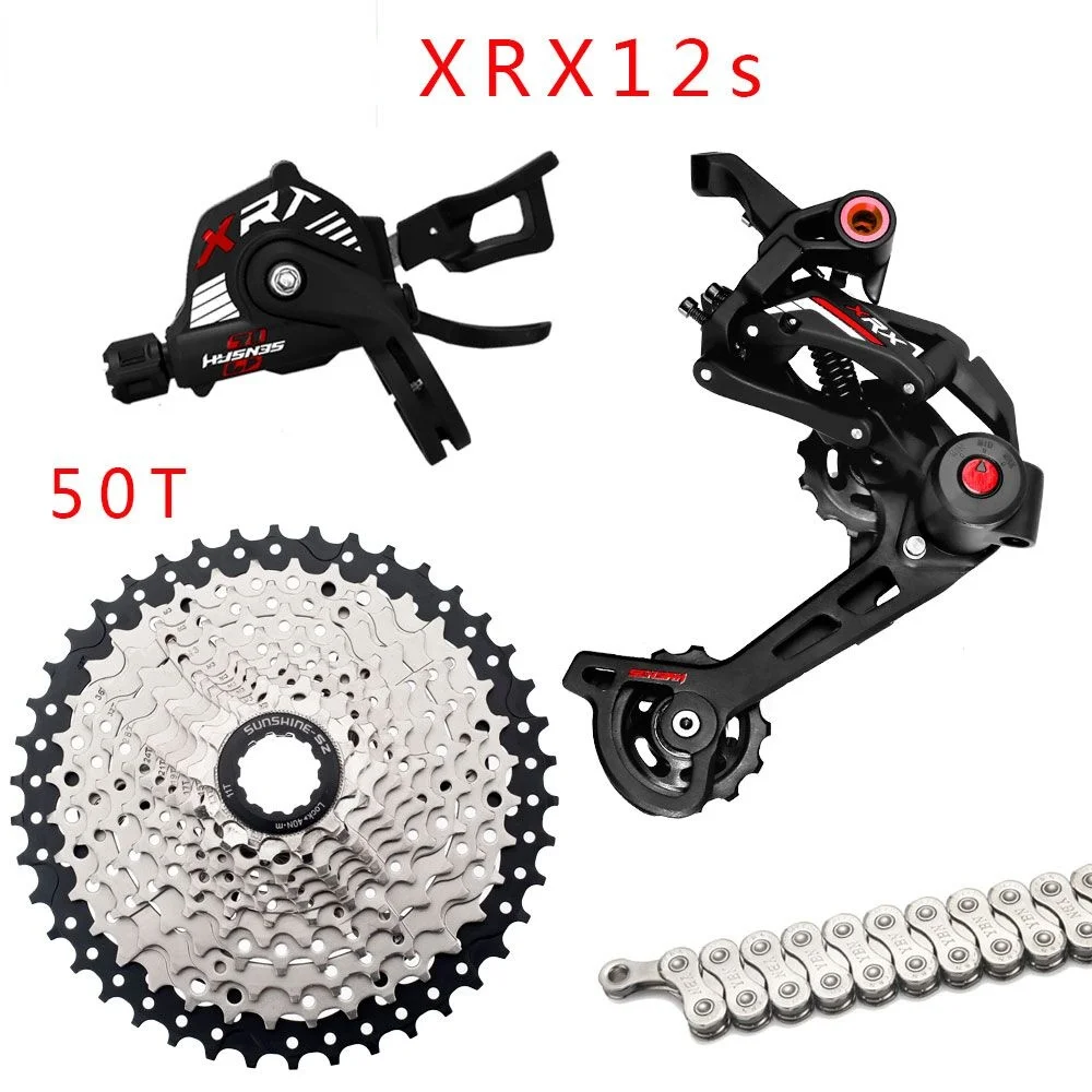 

XRX 1x12 Speed M9100 Mountain Bicycle Bike Derailleurs 50/52T Flywheel YBN 12 Chain CASSETTE