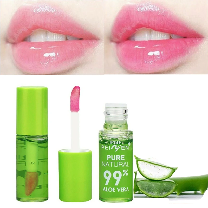 

Moisturizing Natural Aloe Essence Lip Gloss Changable Color Waterproof Long Lasting Nutritious Lips Care Portable Lipstick 1PC