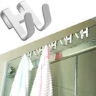 1 шт. пространство алюминиевый дверной крючок H-образный подвесной для хранения в ванной, на кухне полка для душа сумка для полотенец посуда Органайзер для ванной