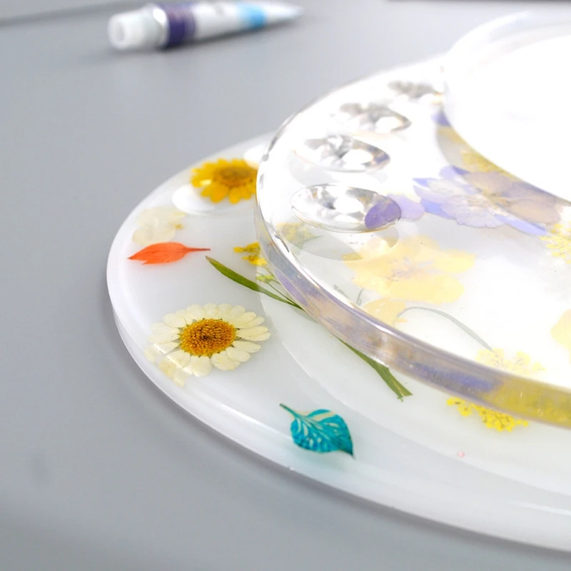 

Handmade Artist Paint Palette Resin Casting Mold Oval Shape Paint Pallete Molds