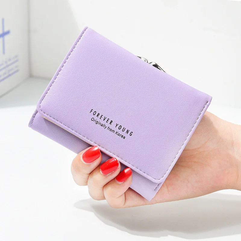 

New ladies wallet female short Japanese and Korean version of the tide female student multi-function folding small wallet wallet