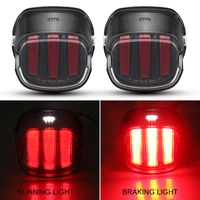 tail rear light led lamp taillight with drl brake stop light for harley davidson sportster softail dyna lay down super glide