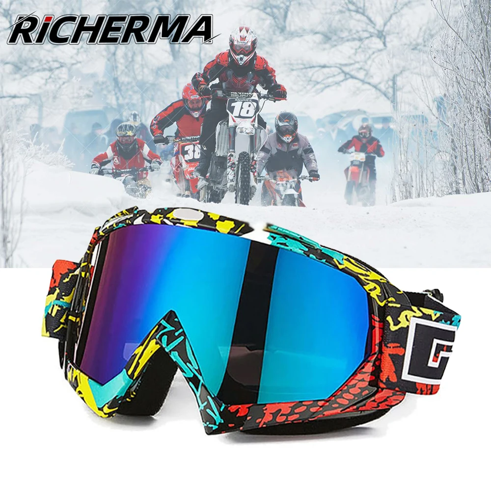 Зимние очки для мотокросса ветрозащитный шлем мотоциклетные защита мотоцикла