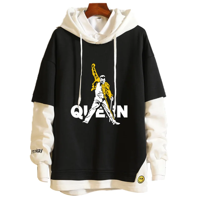 

Queen Band Freddie Mercury Men Women Hoodie Sweatshirt Male Hooded Long Sleeve Pullover Sweatshirts Fashion Oversized Hoodies