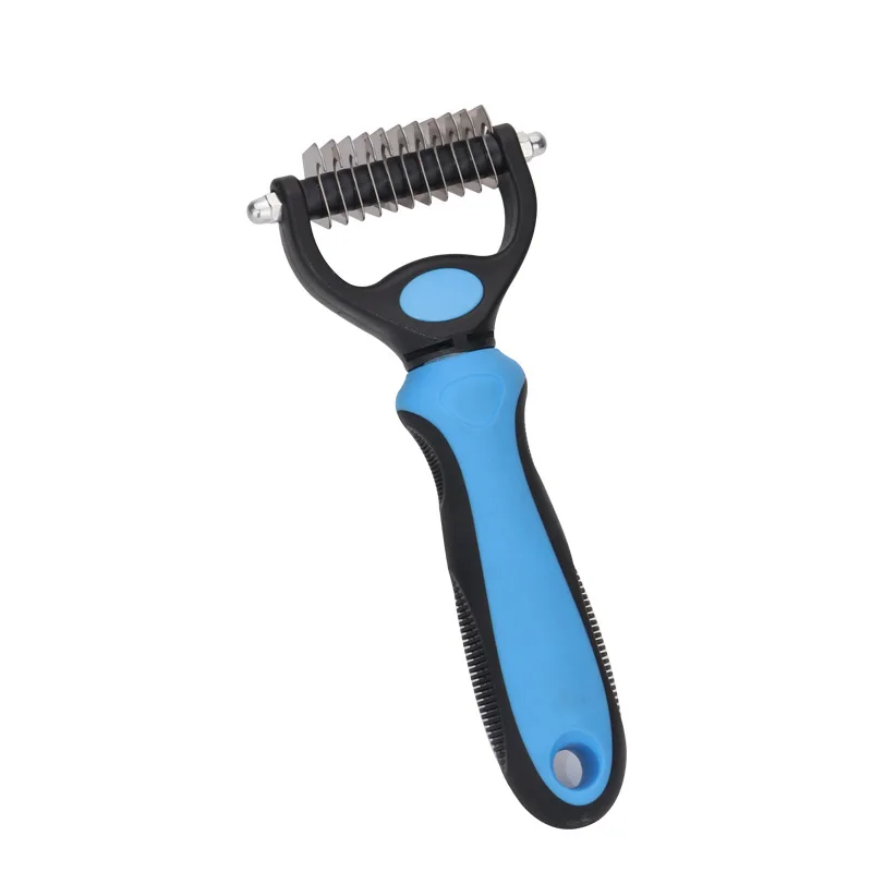 

Hair Removal Comb for Dogs Cat Detangler Fur Trimming Dematting Deshedding Brush Grooming Tool For matted Long Hair Curly Pet
