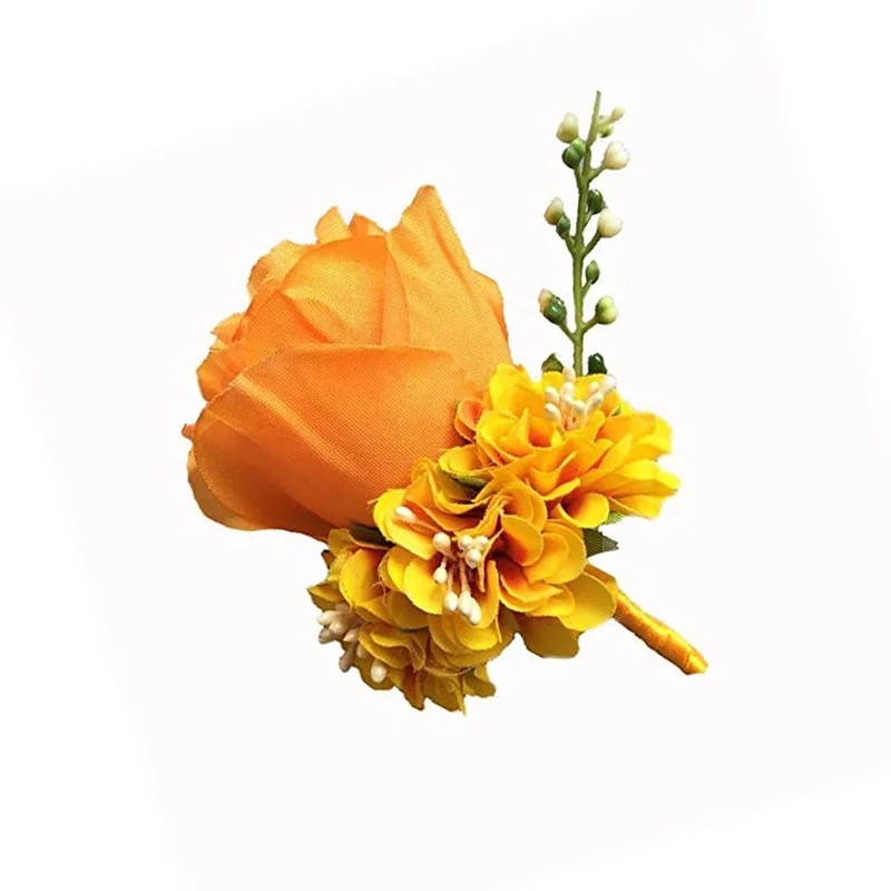 

New Corsage Men Wedding Rustic Boutonniere White Bridal Wrist Corsage Bridesmaid Groomsmen Party Meeting Corsage Decorations