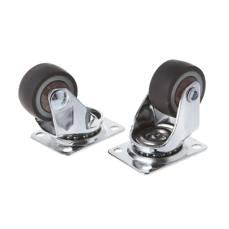 Mini Small Casters 1 Inch TPE rubber Super Mute Wheels For Bookcase Drawer Flower Racks H3CC | Обустройство дома