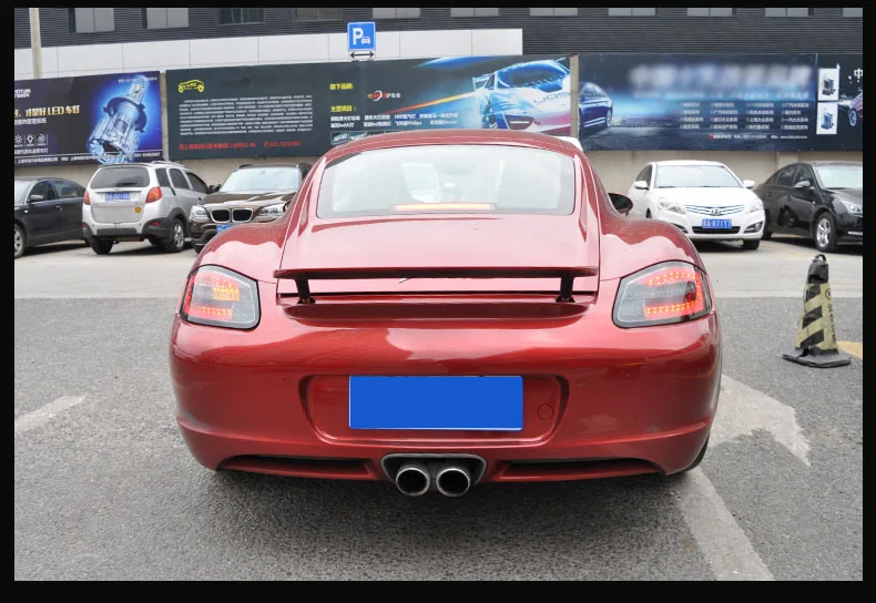 DY_L автомобильный Стайлинг для Porsche 987 полный светодиодный задний фонарь 2004-2008 для Porsche Boxster Cayman светодиодный задний фонарь+ тормоз+ обратный