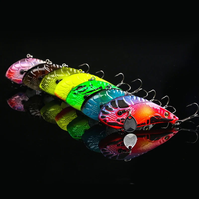 JOHNCOO 65S Sinking Vibration Fishing Lure Hard Plastic Artificial Bait Wobbler VIB Crankbait | Спорт и развлечения