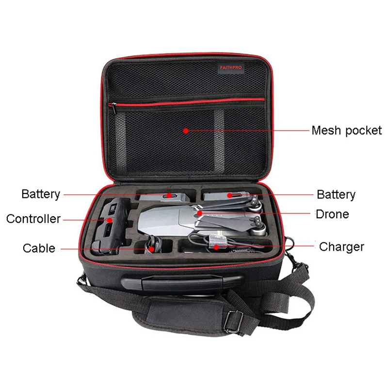 DJI Mavic Pro Hardshell водонепроницаемый наплечный Дрон сумка переносная коробка для