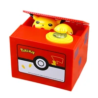pokemon pikachu figure electronic plastic money box steal coin piggy bank toys figurine children birthday giftren birthday gift