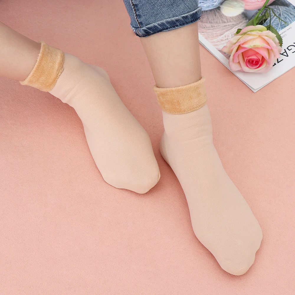 1 Pair Unisex Free Size Autumn Winter Velvet Snow Socks Home Floor Sleeping Warm Hosiery Casual Boots | Женская одежда