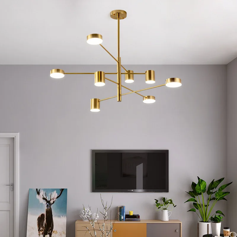 Nordic Modern Chandelier Lights Gold Black Chandeliers Art Decoration Hanging Lamp For Bar Dining Restaurant Light Fixture | Лампы и