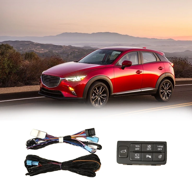 Car Reversing-Radar Switch Rear Trunk Lane Departure Warning Button for Mazda CX3 CX4 CX5 CX8 3 Axela 6 Atenza | Автомобили и