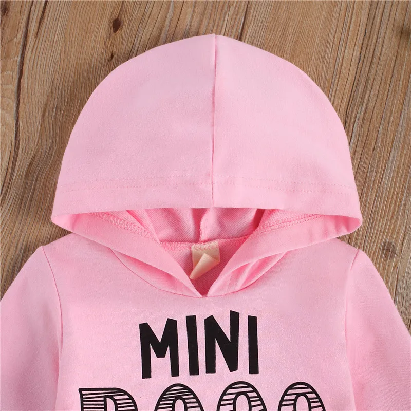 

Children's Top Infant's Boys Girls Round Neck Long Sleeve Hoodie Letter Printed Clothes for Kids 0-3T