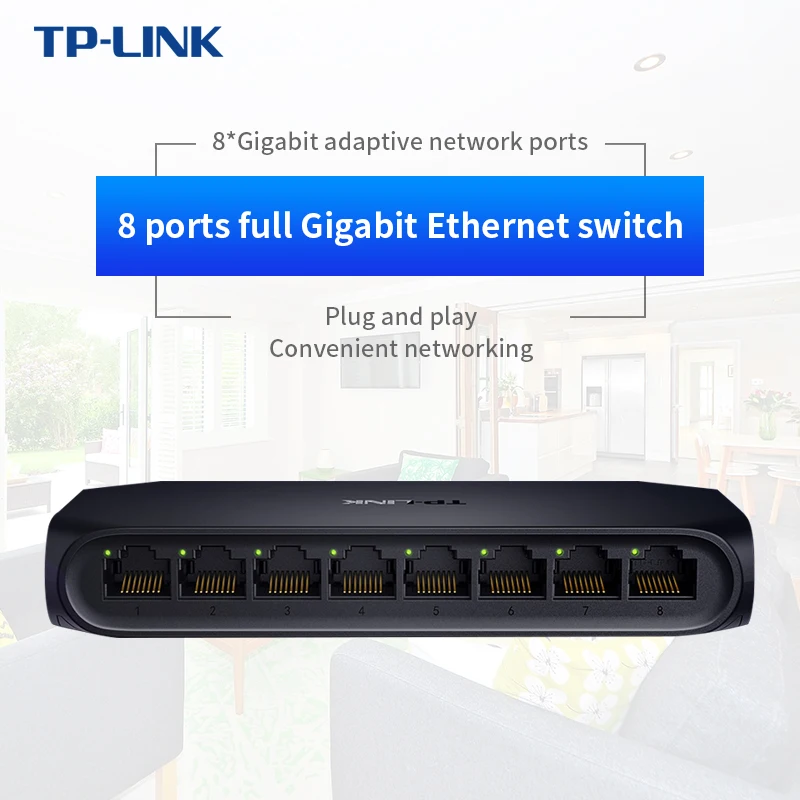 TP Link TL SG1008U 8 порт 10/100/1000M RJ45 Ethernet сеть Gigabit Switch переключатель мониторинга|Сетевые