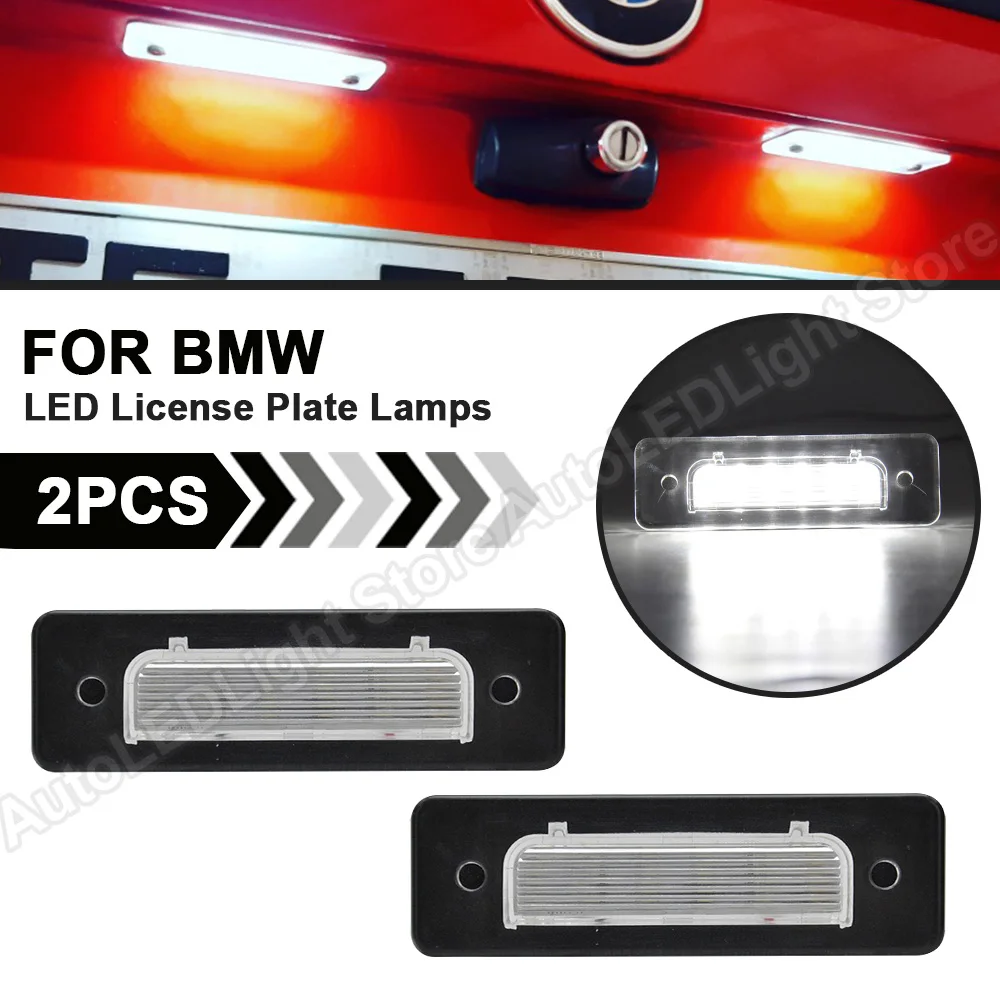 

2Pcs Error Free LED License Plate Lights Number Plate Lamp For BMW 3' E30 1981-1994 E12 E28 E24 E23 E26 Z1