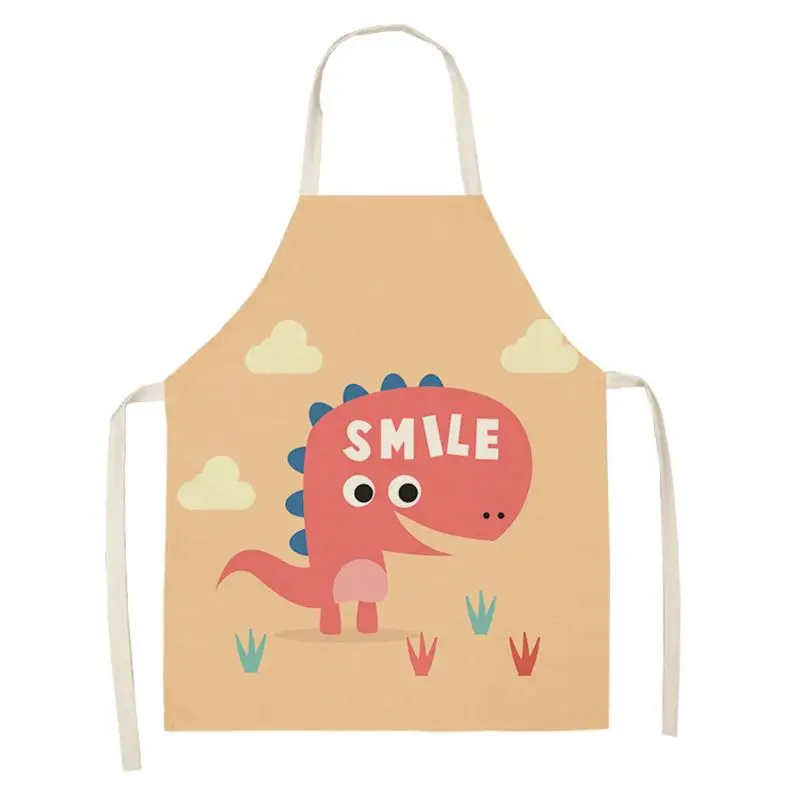 

1PC Forest Small Animals Pattern Kitchen Apron for Women Linen Household Cleaning Pinafore Home Cooking Waist Tip68x55cm/47x38cm