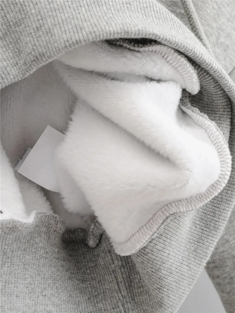 

Thicken Tracksuit Women Velvet Autumn Winter Warm Suit 2 Pieces Sets Hooded Sweatshirt Pants Long Sweatpants Outfits Streetwear