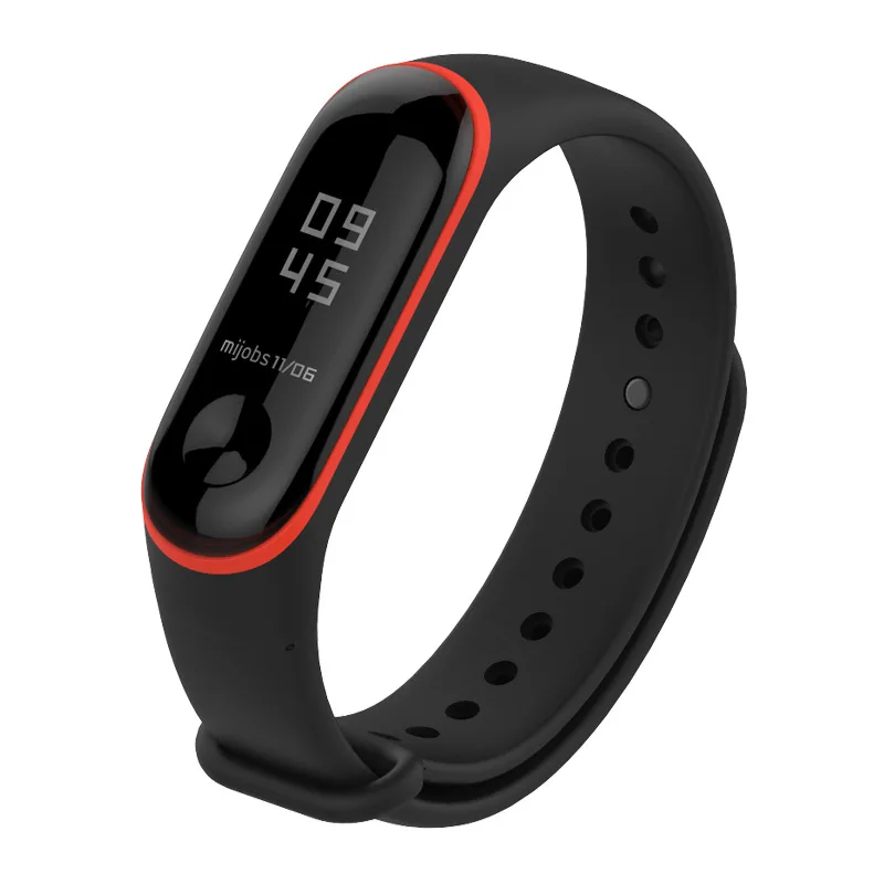 Ремешок силиконовый для смарт-часов Mi Band 3 4 цветной спортивный водонепроницаемый