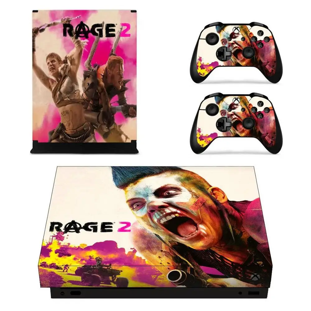 Для Xbox One X стикер s Rage 2 виниловое покрытие Наклейки Обложка Pegatinas Adesivo для one