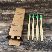 4pcs natural bamboo toothbrush set colorful soft bristle charcoal teeth whitening bamboo toothbrushes soft dental oral care