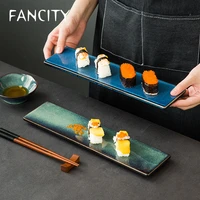 fancity long flat plates rectangular sushi plates restaurant snack plates home plates ceramic plates