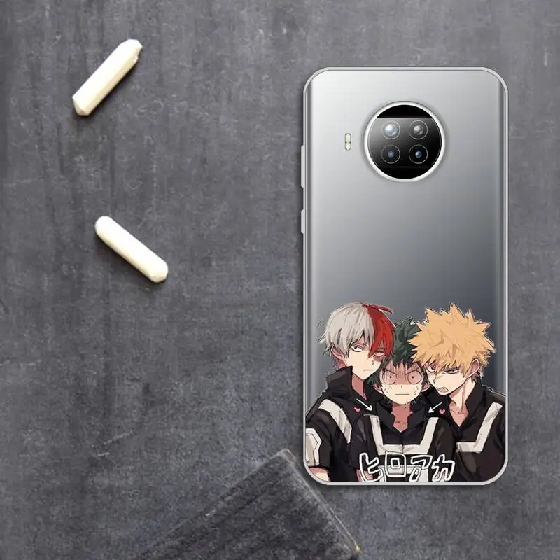 

Anime My Hero Academia Phone Case Transparent for Xiaomi Redmi note 10 t 8 9 pro lite 11