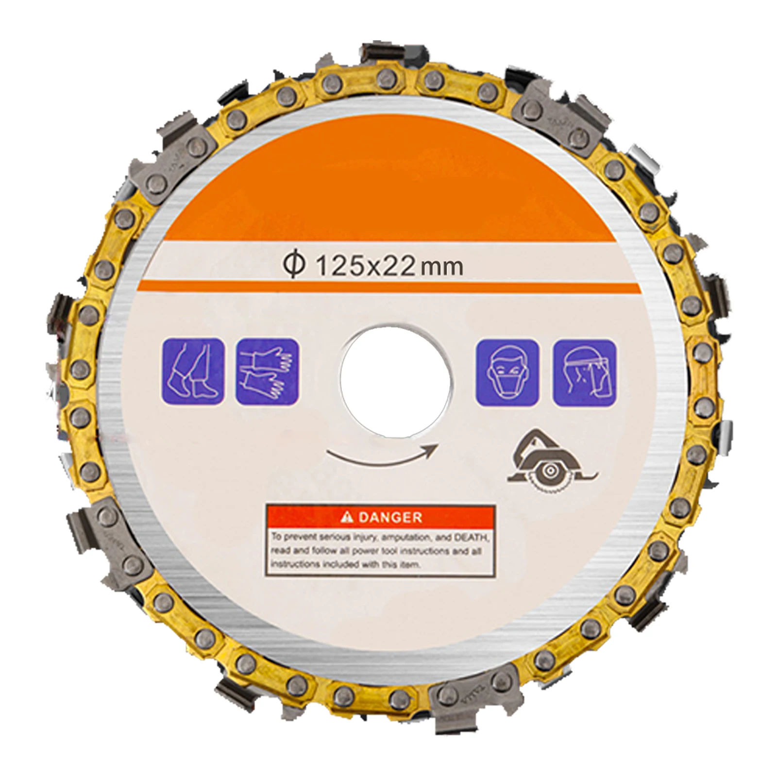

9 Teeth / 14 Teeth 5 Inch Woodcarving Disc Woodworking Chain Mill Chain Saw Disc Chain Plate Tool 125mm Angle Grinding 5 Inch