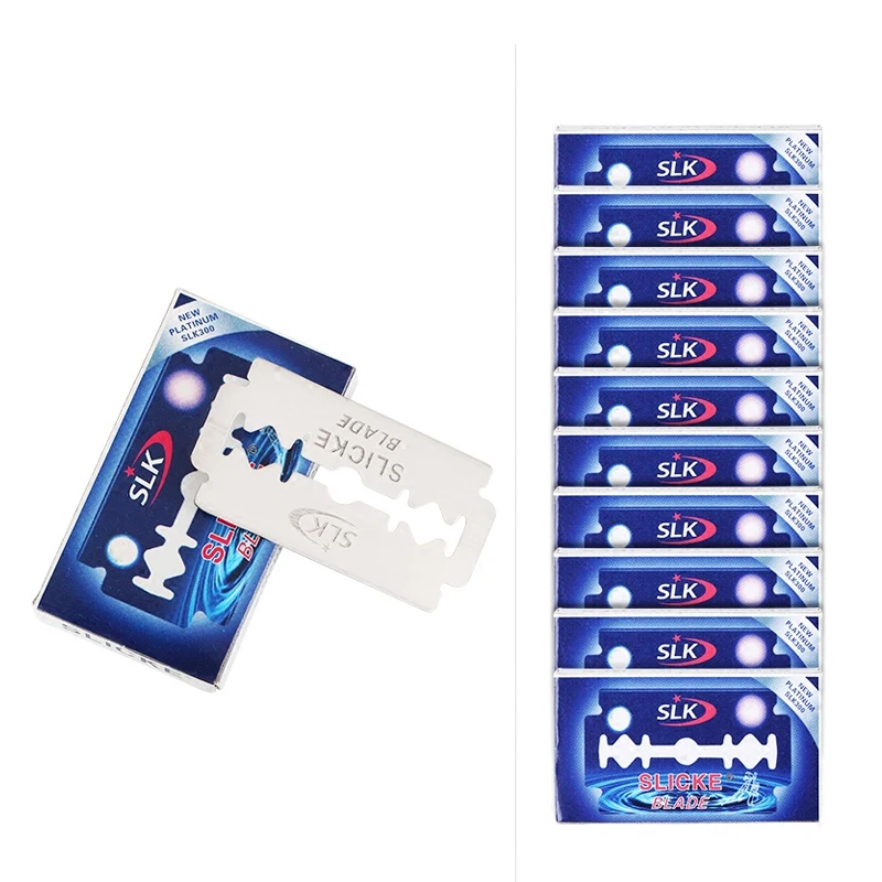 Бритвенные Лезвия для мужчин 100 шт. безопасные бритвы с двойными краями лезвия из