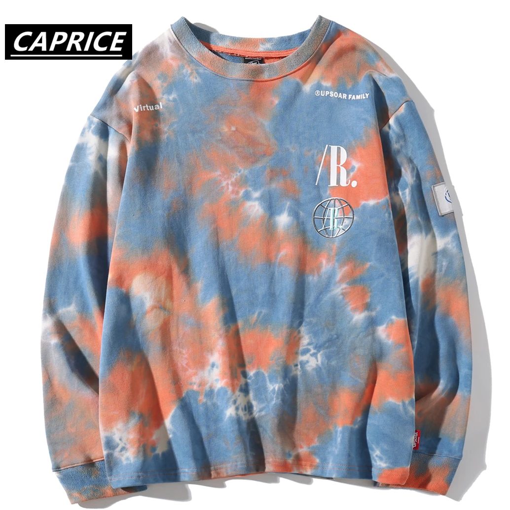 Повседневный Свободный пуловер с принтом «Tie Dye», толстовки, мужские толстовки в стиле хип-хоп, хипстер, панк-рок, уличная толстовка, модный джемпер, топы