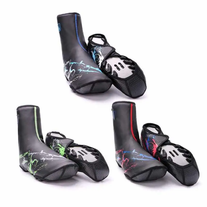 

Waterproof Bicycle Overshoes CyclingShoes Covers Bike Reflective Windproof MTB Autumn Winter Fleece Warm Bike Lock Protector