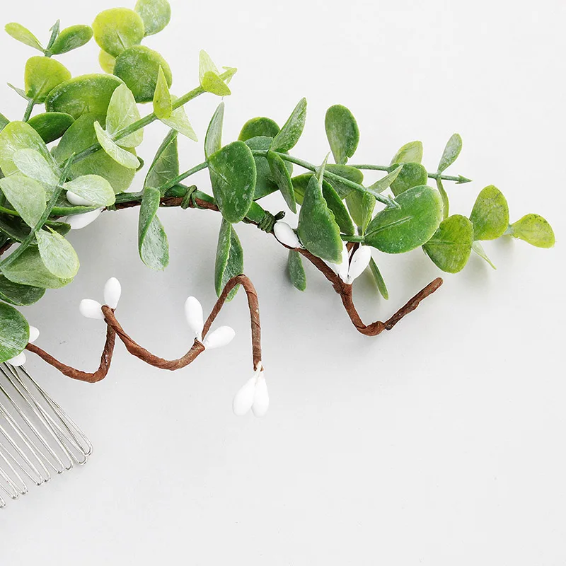 

Bride Hair Comb Simulation Leaf Elegant Hair Accessories Ladies Wedding Bridesmaid Flower Girls Hair Jewelry Accessories