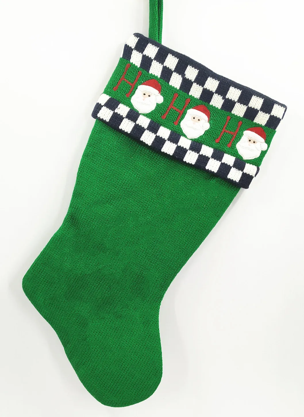 New 2pcs/set Knitted Christmas Stocking Big Gift Bags with High Quality 19&quot Long Santa Claus Pattern | Дом и сад