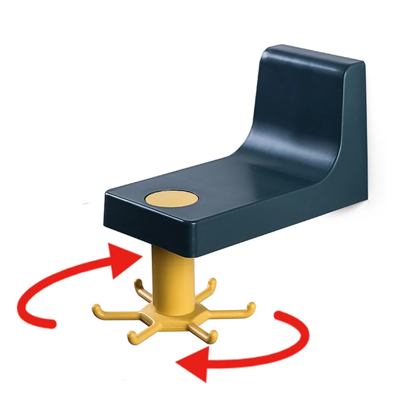 

Kitchen Swivel Hooks Wall Hanging Non-Perforated Storage Shelves Home Decoration 15*7.5cm Non-Toxic ABS Kitchen Tools