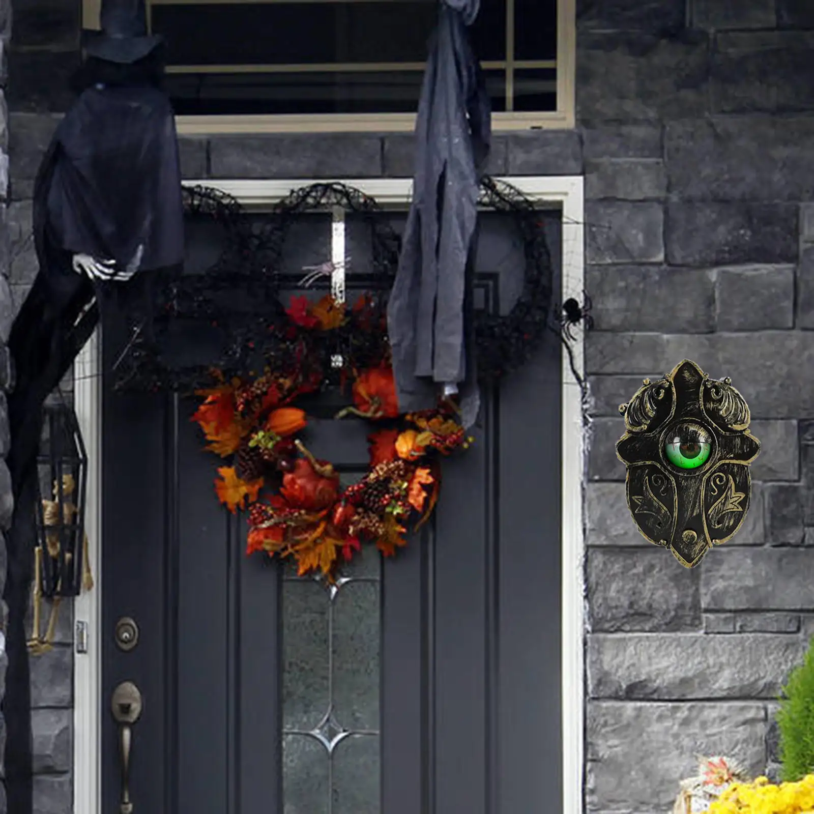 

Светящийся глазный звонок, анимированный одноглазный дверной звонок, светящийся страшный глазный шар для Хэллоуина, Декор для дома с приви...