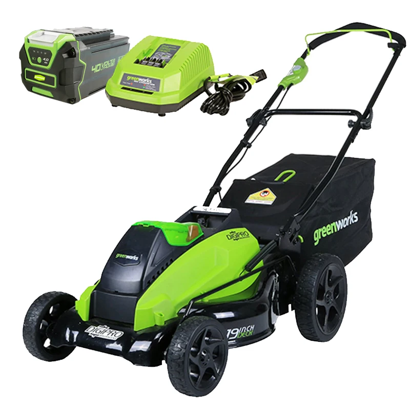 Greenworks 19 дюймовый 40V 800W Аккумуляторная газонокосилка Электрический