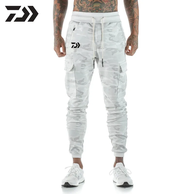 

Daiwa Fishing Pants Men Camouflage Pants Hunting Breathable Spring Autumn Drawstring Sports Trousers Hiking Outdoor Sweatpants